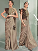 Light Brown Color Lycra Designer Ready To Wear Sarees : Sadhik Collection  OS-91753