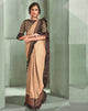 Light Coffee Color Lycra Designer Ready To Wear Sarees : Sadhik Collection  OS-91758