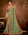 Mehendi Green Color Silk Georgette Lovely Designer Sarees With Semi Stitch Blouse OS-95053