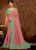 Pink Color Silk Georgette Lovely Designer Sarees With Semi Stitch Blouse OS-95058