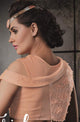 Peach Color Embossed Lycra Lehenga For Wedding Functions : Nasima Collection  OS-91843