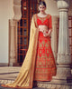 Red Color Art Silk Traditional Bridal Wear Lehenga Saree OS-95727