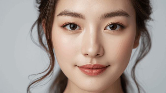 Cara Pakai Eyeliner Natural Anti Belepotan Wanita Asia dengan eyeliner natural tipis close-up