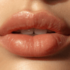 Bibir sehat lembap berkilau alami