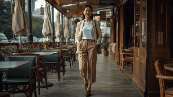 Inspirasi mix and match baju kasual modern wanita Indonesia